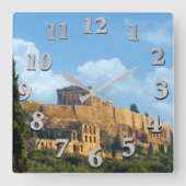 Akropolis Quadratische Wanduhr (Vorderseite)