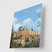 Akropolis Quadratische Wanduhr (Winkel)