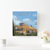 Akropolis Quadratische Wanduhr (Zuhause)