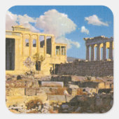 Akropolis Quadratischer Aufkleber (Vorderseite)