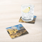 Akropolis Rechteckiger Pappuntersetzer (Vor Ort)