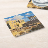 Akropolis Rechteckiger Pappuntersetzer (angewinkelt)