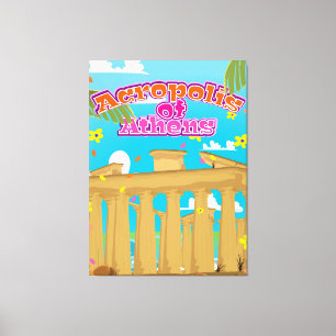 Akropolis von Athen Griechenland Reiseplakat. Leinwanddruck