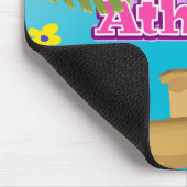 Akropolis von Athen Griechenland Reiseplakat. Mousepad (Ecke)