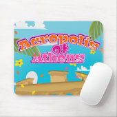 Akropolis von Athen Griechenland Reiseplakat. Mousepad (Mit Mouse)