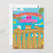 Akropolis von Athen Griechenland Reiseplakat. Postkarte (Vorne/Hinten)