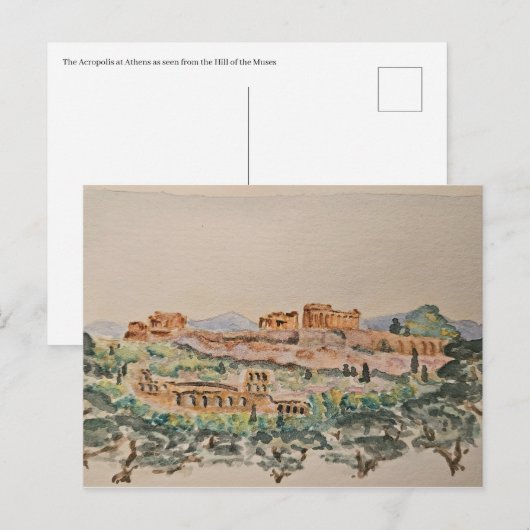 Akropolis von Athen Postkarte (Vorne/Hinten)
