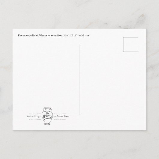 Akropolis von Athen Postkarte (Rückseite)