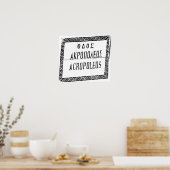 Akropolis-Zeichen auf Rhodos aufgenommen Poster (Küche)