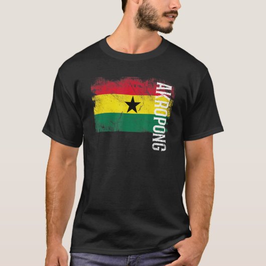 Akropong Ghana Flagge für Ghanaer Männer Frauen Ki T-Shirt (Vorderseite)