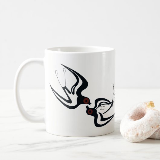 Akrotiri Schwalben-Tasse Kaffeetasse (Mit Donut)