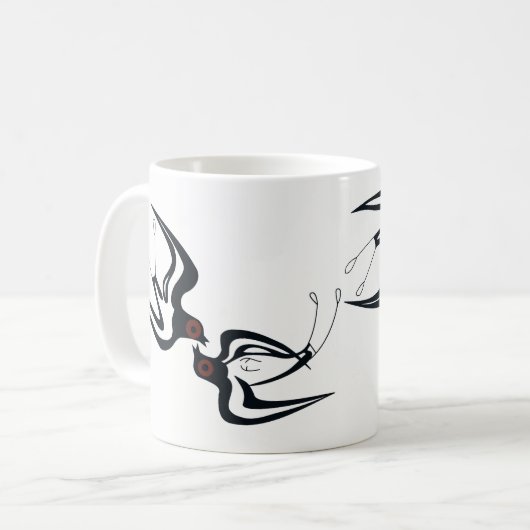 Akrotiri Schwalben-Tasse Kaffeetasse (Vorderseite Links)