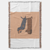 Akroyoga-Dackel | Dackel Lover Gift Decke (Vorderseite Vertikal)