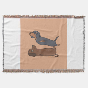 Akroyoga-Dackel   Dackel Lover Gift Decke
