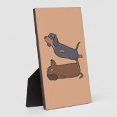 Akroyoga-Dackel | Dackel Lover Gift Fotoplatte (Seite)