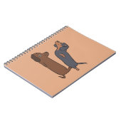 Akroyoga-Dackel | Dackel Lover Gift Notizblock (Linke Seite)