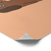 Akroyoga-Dackel | Dackel Lover Gift Poster (Ecke)