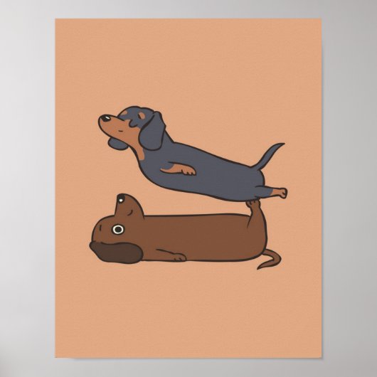 Akroyoga-Dackel | Dackel Lover Gift Poster (Vorne)