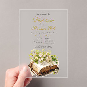 Akryl-Taufe mit Bibel Acryleinladungen