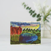 Akrylandschaft Postkarte (Stehend Vorderseite)