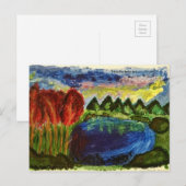 Akrylandschaft Postkarte (Vorne/Hinten)