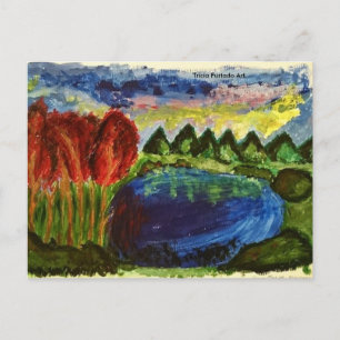 Akrylandschaft Postkarte