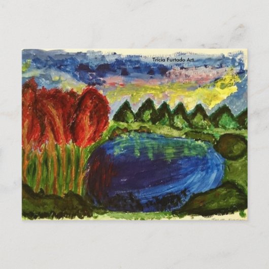 Akrylandschaft Postkarte (Vorderseite)