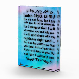 Akrylbibelverse Block - Isaiah 41:10, 13