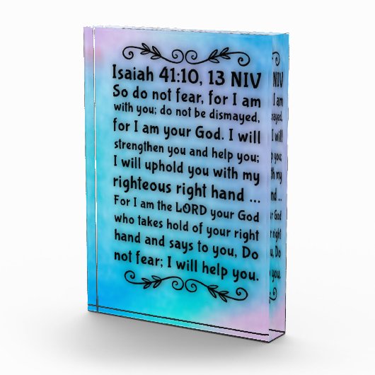 Akrylbibelverse Block - Isaiah 41:10, 13 (Rechts)