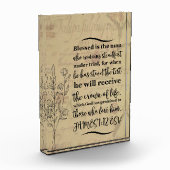 Akrylbiblische Verse Block - James 1:12 ESV (Links)