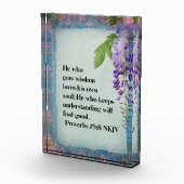 Akrylbiblischer Versenblock - Sprichwörter 19:8 Fotoblock (Rechts)