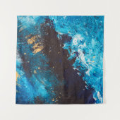 Akrylblau. Abstrakte Malerei. Oil da Wandteppich (Vorderseite (Horizontal))