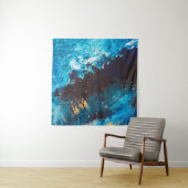 Akrylblau. Abstrakte Malerei. Oil da Wandteppich (Beispiel)