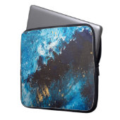 Akrylblau, Sternenhimmel. Laptopschutzhülle (Vorderseite Links)