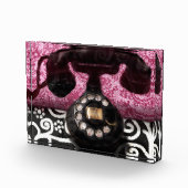 Akrylblock Whimsical Vintag Telefone Art Fotoblock (Rechts)