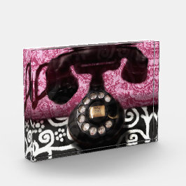 Akrylblock Whimsical Vintag Telefone Art Fotoblock