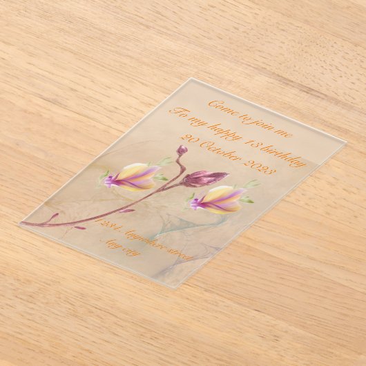 Akryleinladung Acryleinladungen (Ablage )