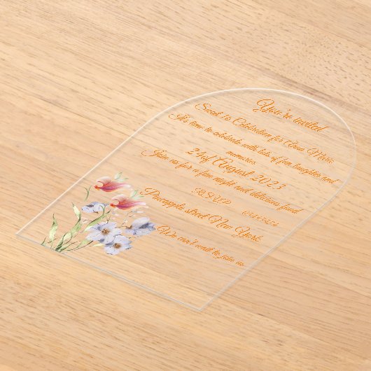 Akryleinladung Acryleinladungen (Ablage )