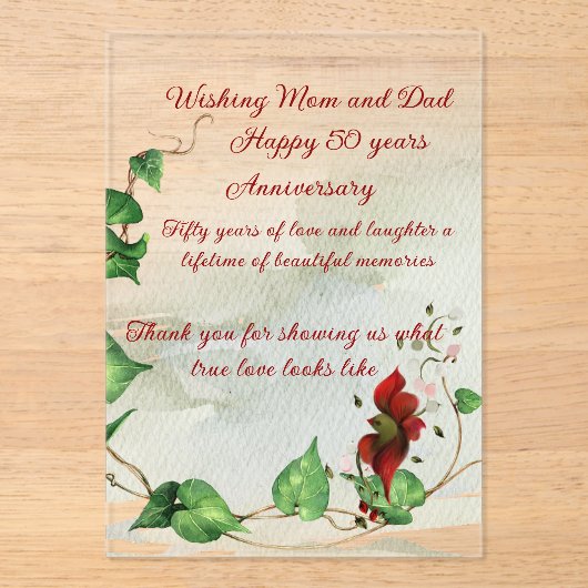 Akryleinladung Acryleinladungen (Vorderseite)