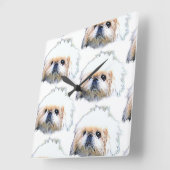Akrylenuhr, Marcus, Pekingese Quadratische Wanduhr (Winkel)