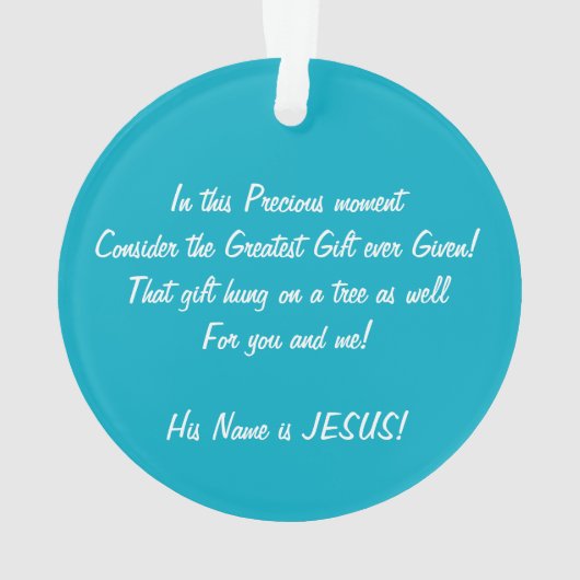 Akryler Lebensbrand Ornament (Rückseite)