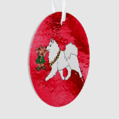Akryler Samoyed Holiday, Circle Ornament (Vorderseite)