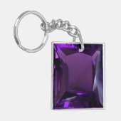 Akryler Schlüsselanhänger Amethyst Square (Vorderseite links)