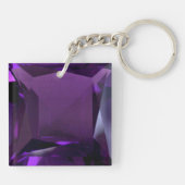 Akryler Schlüsselanhänger Amethyst Square (Rückseite)