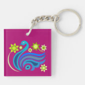 Akryler Schlüsselanhänger mit netter Art (Rückseite)