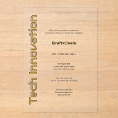 Akryles Clear Tech Innovation Unternehmensereignis Acryleinladungen (Vorderseite)