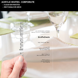 Akryles Clear Tech Innovation Unternehmensereignis Acryleinladungen