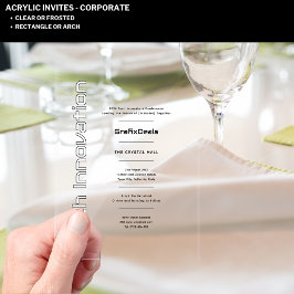 Akryles Clear Tech Innovation Unternehmensereignis Acryleinladungen