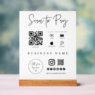 Akryles Handy Payment App Checkout Business-Zeiche Acrylschild
