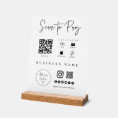 Akryles Handy Payment App Checkout Business-Zeiche Acrylschild (Winkel)